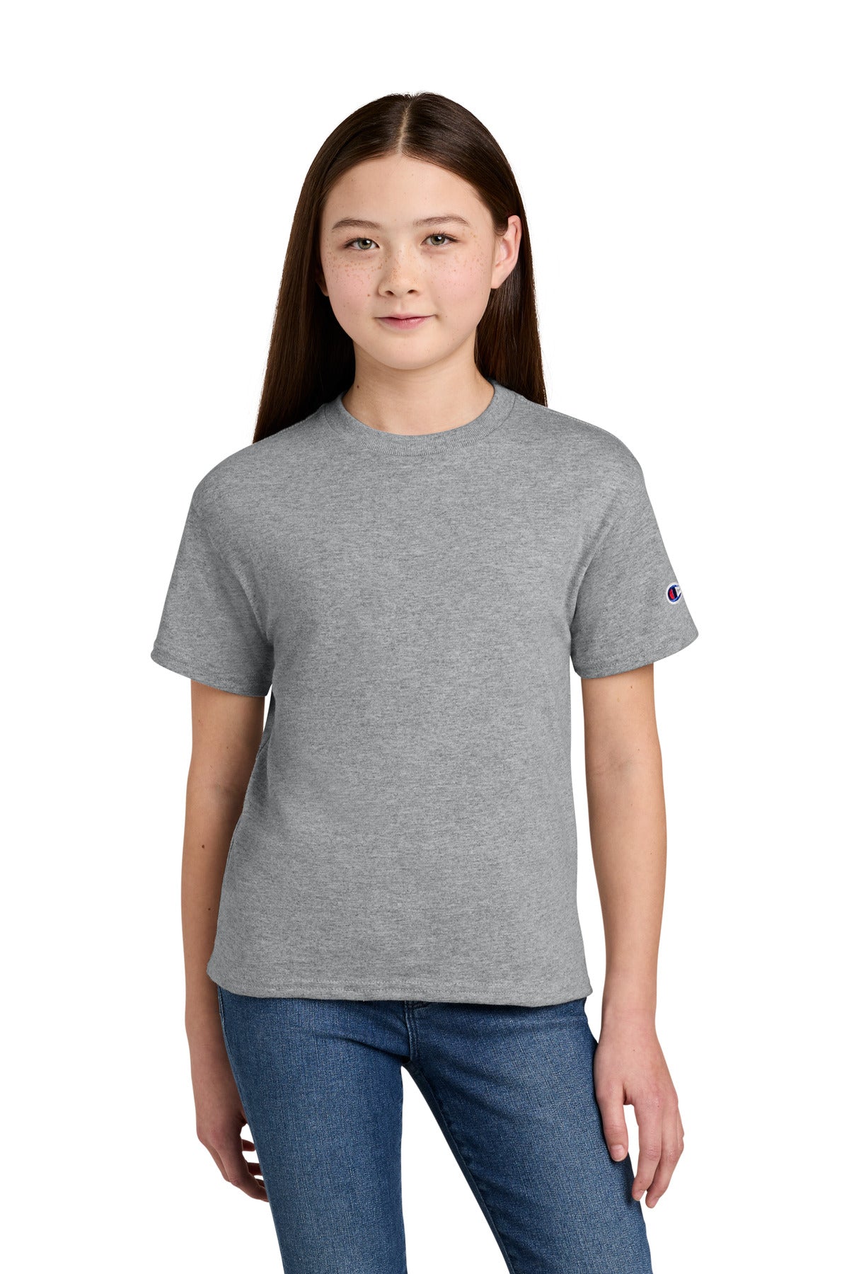 Champion Ch1081 Youth Jersey T-shirt - Light Steel