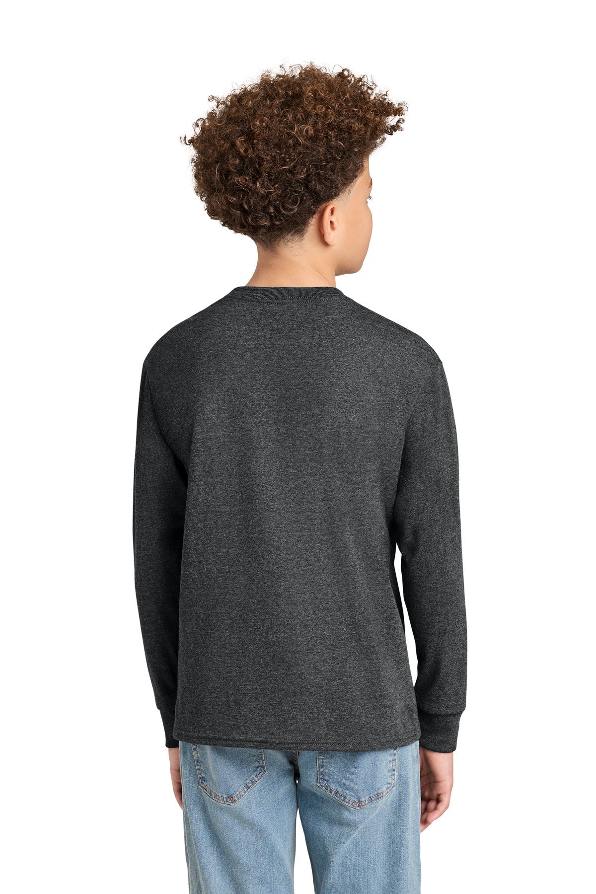 Champion Ch1751 Youth Long Sleeve T-shirt - Charcoal Heather