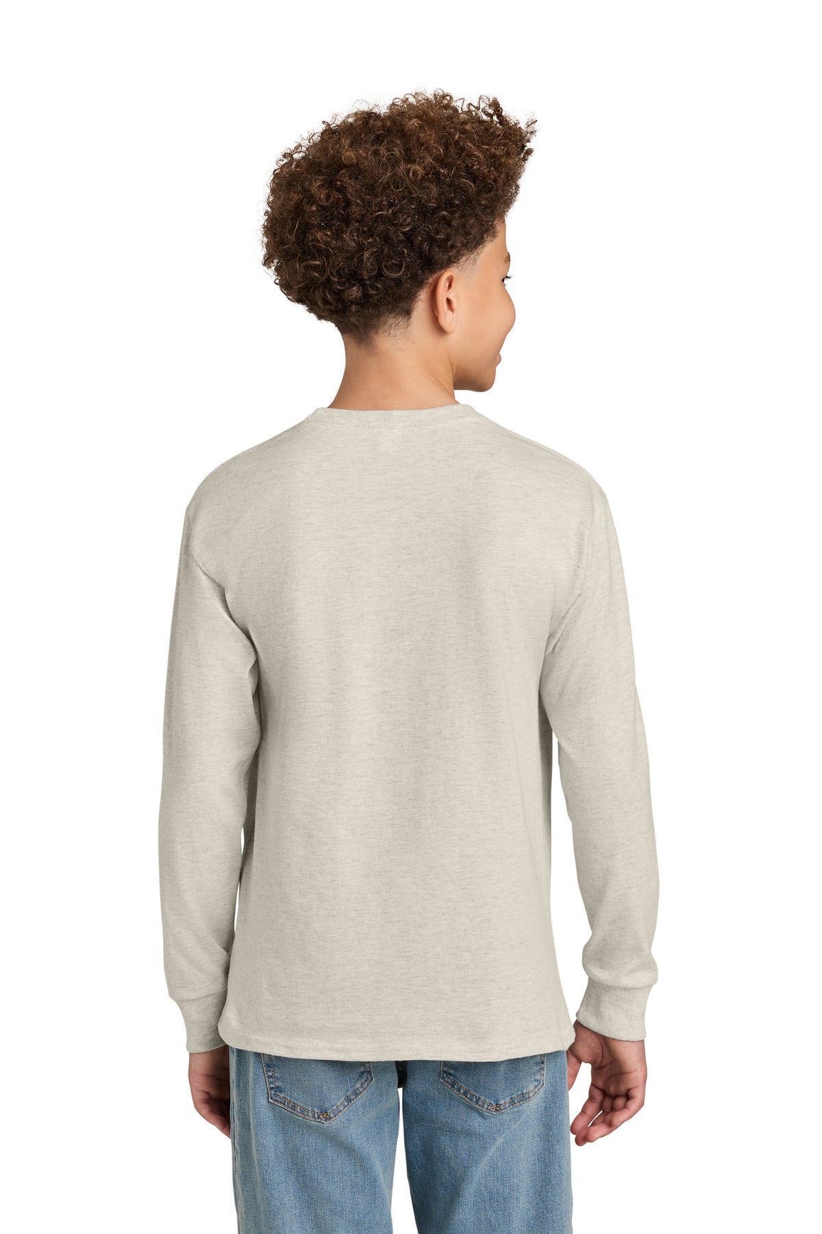 Champion Ch1751 Youth Long Sleeve T-shirt - Oatmeal Heather