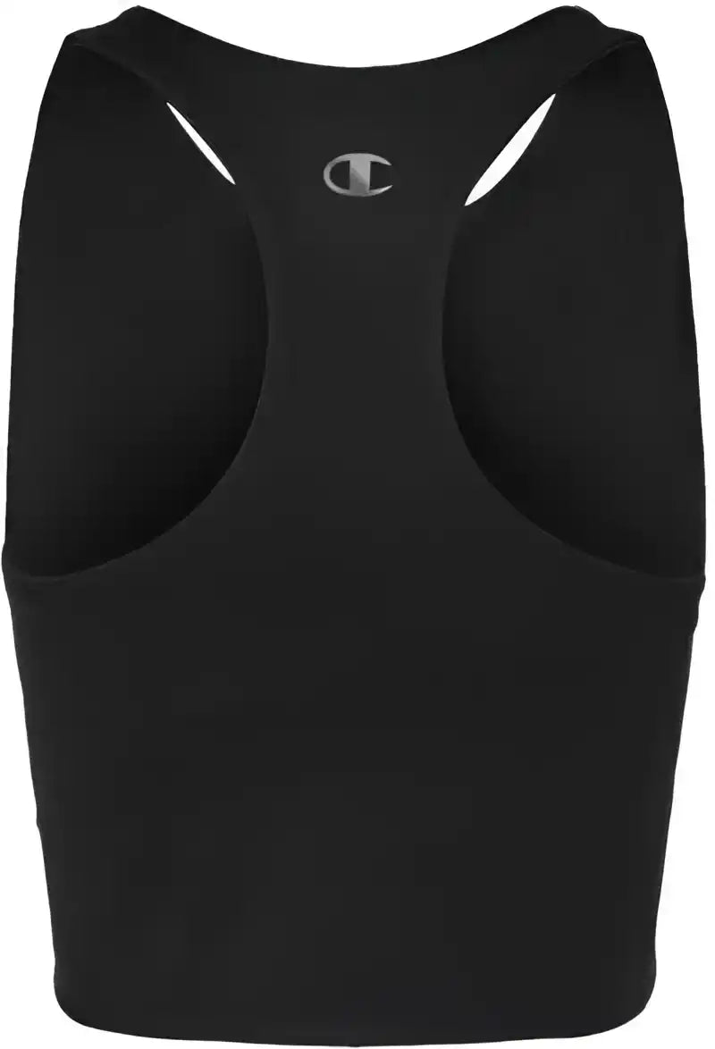 Champion Chp110 Women’s Crop Racerback Tank Top Black