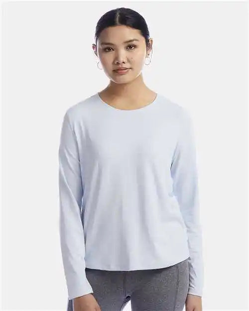 Champion Chp140 Women’s Sport Soft Touch Long Sleeve T-shirt - Collage Blue