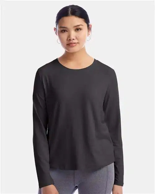 Champion Chp140 Women’s Sport Soft Touch Long Sleeve T-shirt - Black