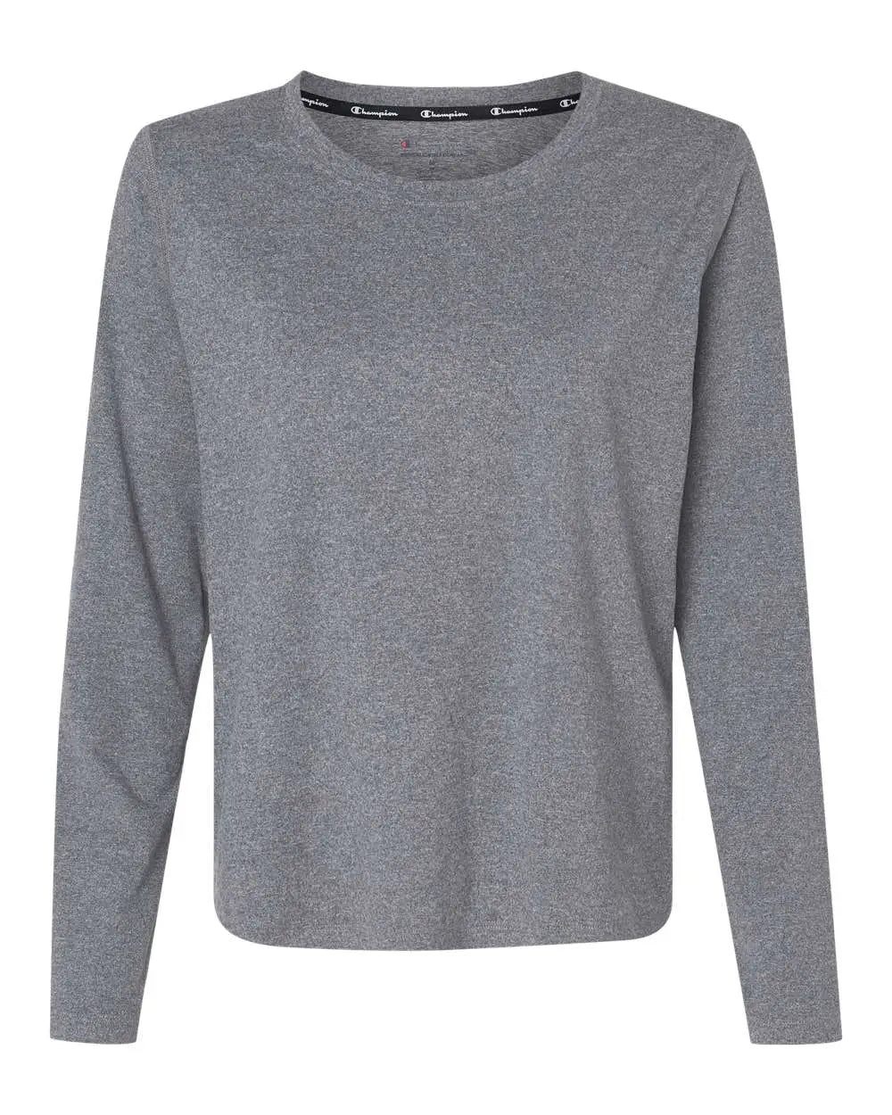 Champion Chp140 Women’s Sport Soft Touch Long Sleeve T-shirt - Ebony Heather - Dark Gray / s