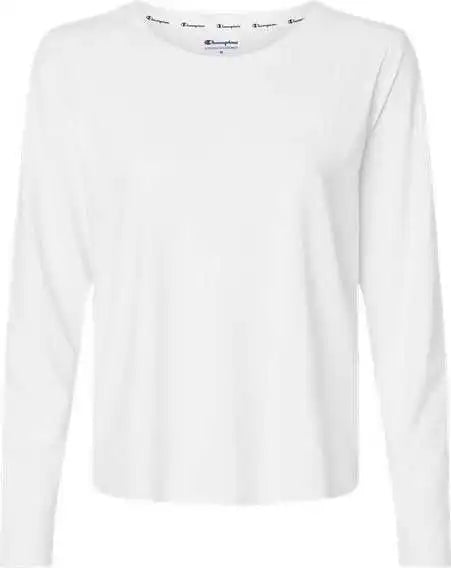 Champion Chp140 Women’s Sport Soft Touch Long Sleeve T-shirt - White
