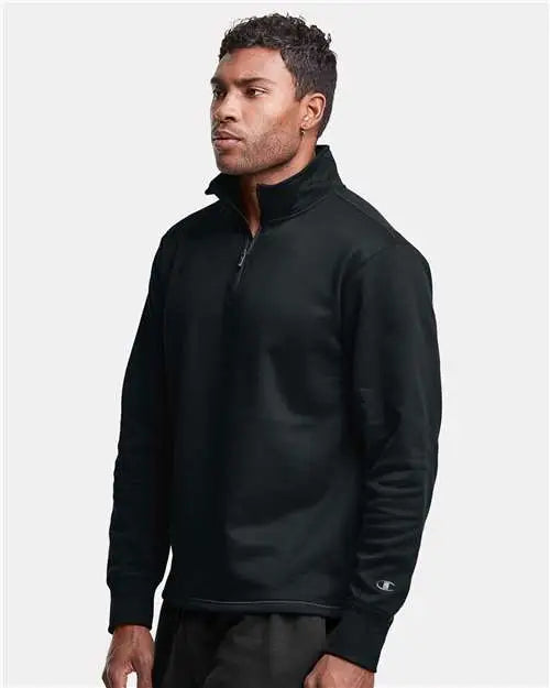 Champion Chp190 Sport Quarter-zip Pullover - Black