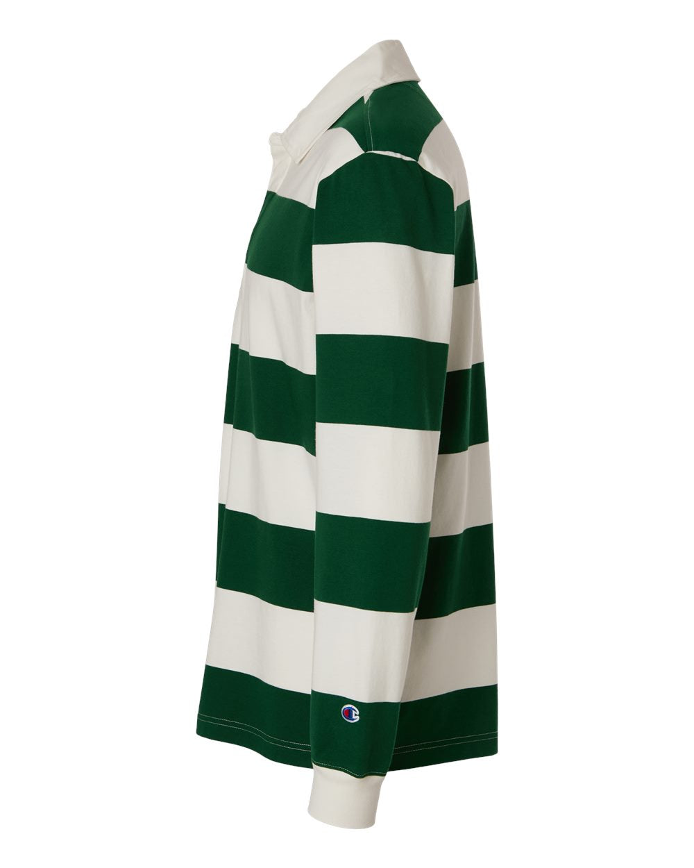 Champion Chr001 Unisex Rugby Polo - Athletic Dark Green Cream