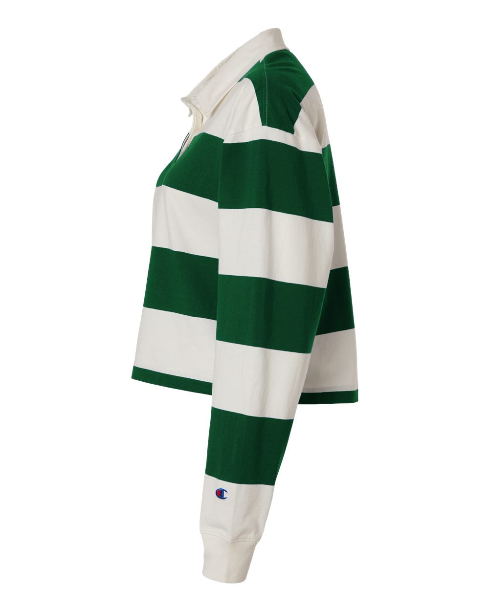Champion Chrl01 Women’s Mid-length Rugby Polo - Athletic Dark Green Cream