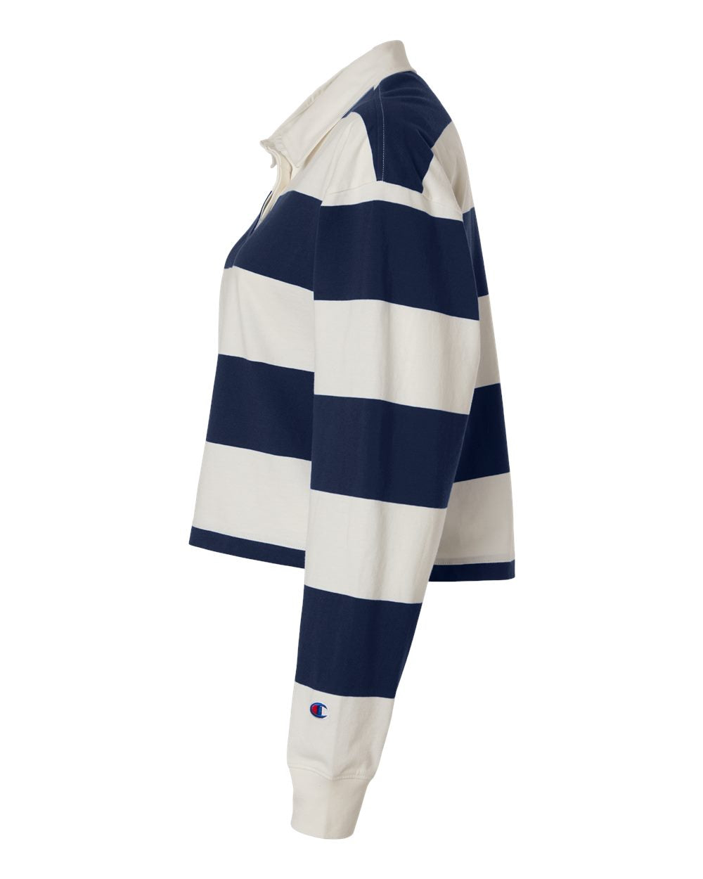 Champion Chrl01 Women’s Mid-length Rugby Polo - Athletic Navy Cream
