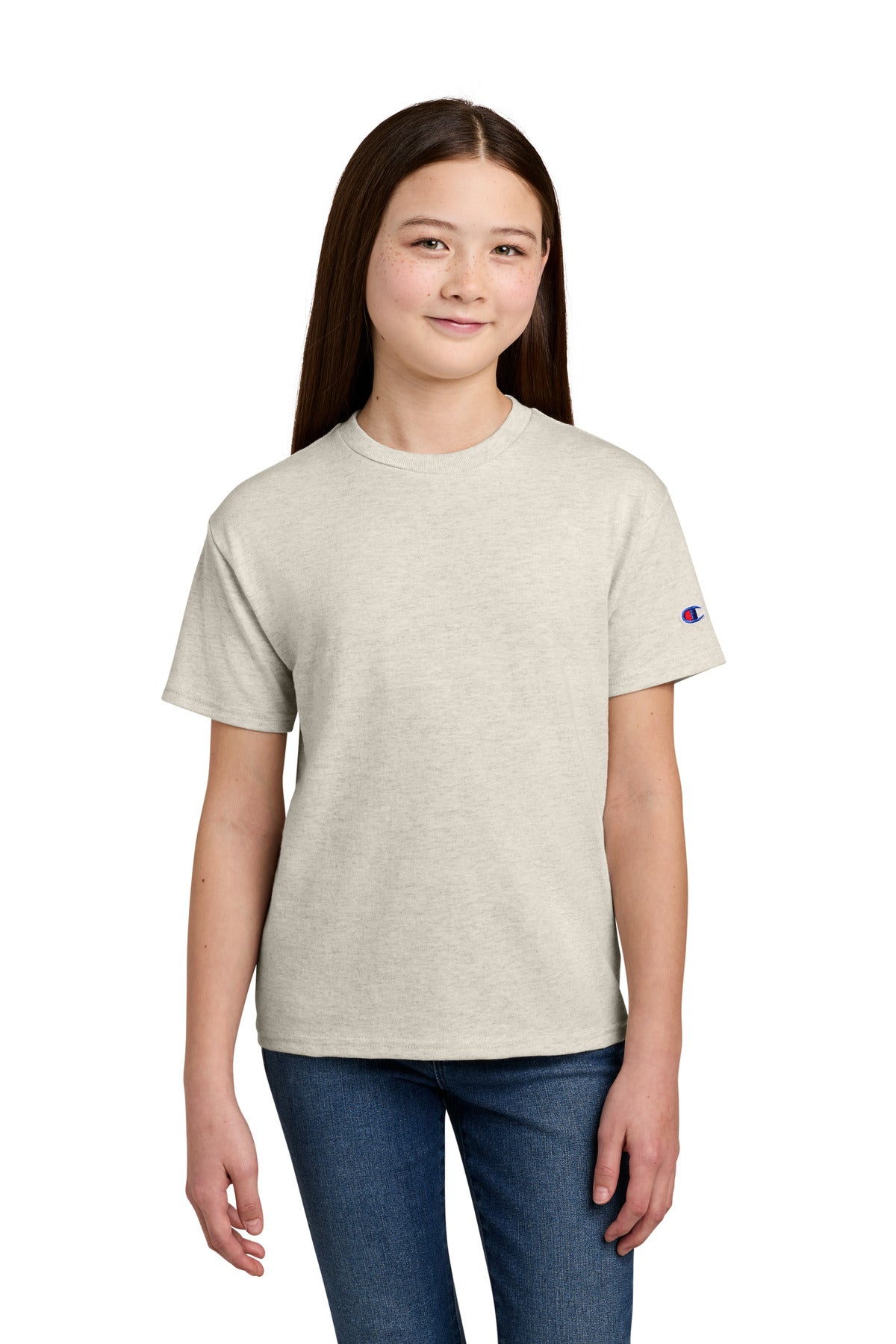 Champion T-Shirt - Oatmeal Heather - front