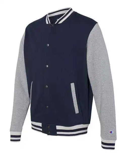 Champion Co100 Unisex Bomber Jacket - Navy Oxford Grey