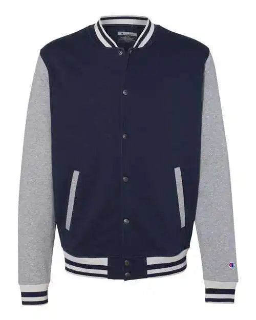 Champion Co100 Unisex Bomber Jacket - Navy Oxford Grey