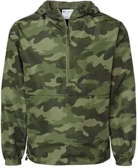 Champion Co200 Packable Quarter-zip Jacket - Olive Green Camo