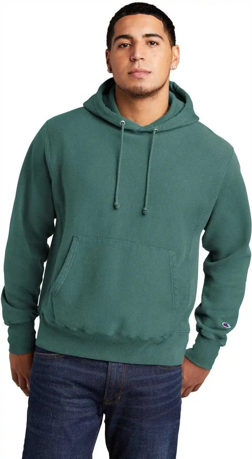 Champion Gds101 Reverse Weave Garment Dyed Hooded Sweatshirt Cactus