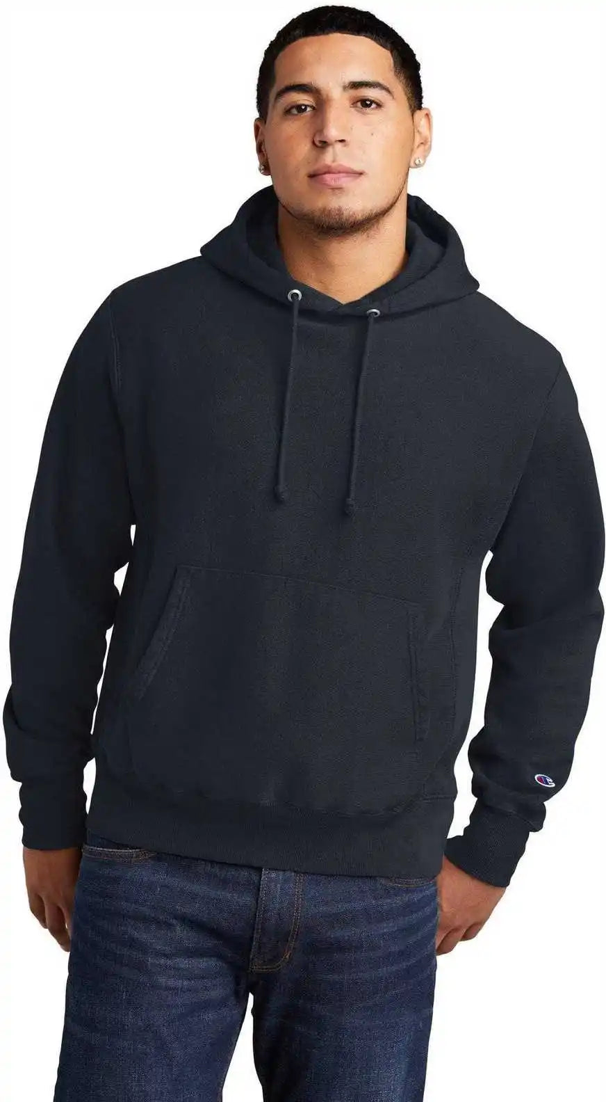 Champion Gds101 Reverse Weave Garment Dyed Hooded Sweatshirt Navy