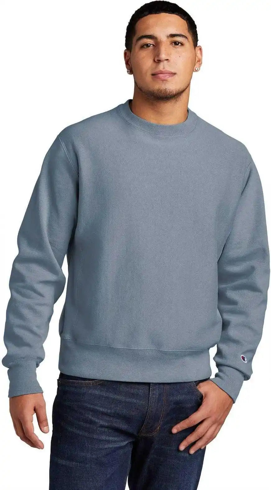 Champion Gds149 Reverse Weave Garment-dyed Crewneck Sweatshirt - Saltwater