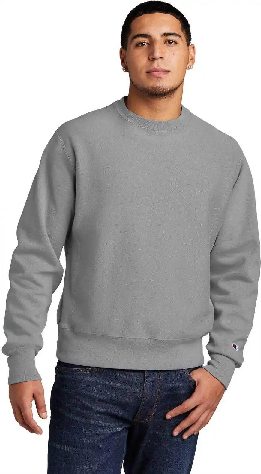 Champion Gds149 Reverse Weave Garment Dyed Crewneck Sweatshirt Concrete