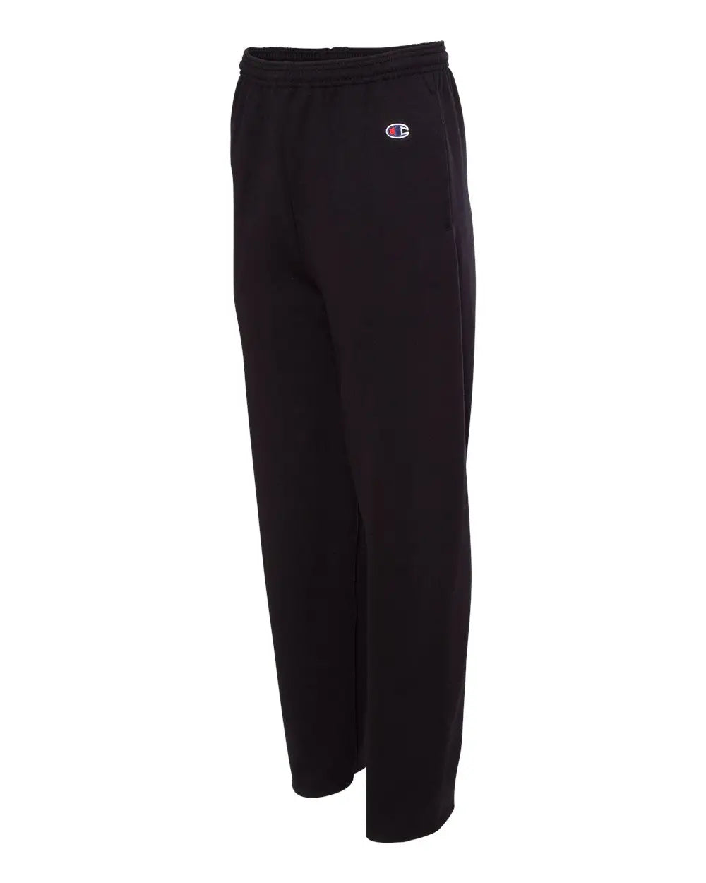 Champion P800 Powerblend Open-bottom Sweatpants with Pockets - Black - Adult s