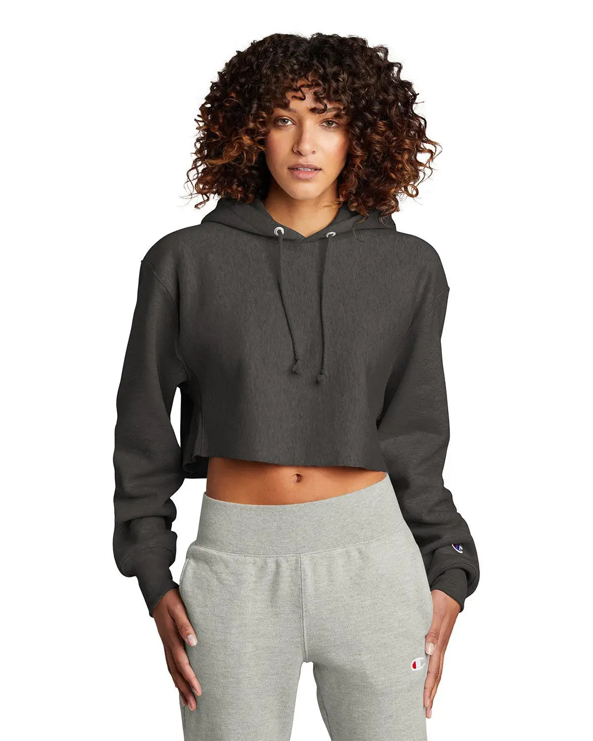 Champion Rw01w Reverse Weave Women’s Hooded Sweatshirt - Charcoal Heather