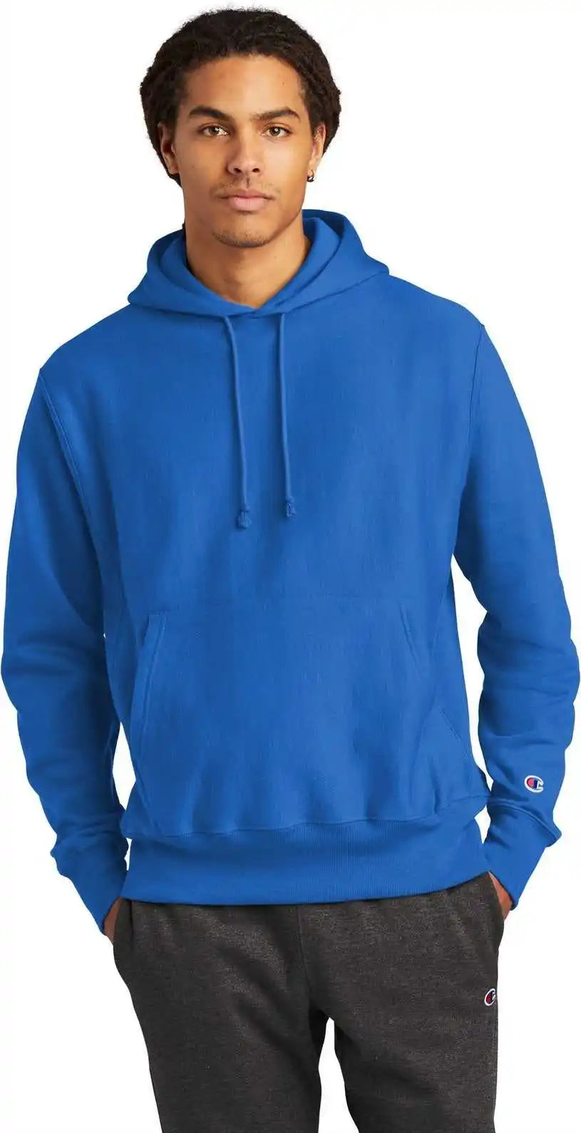 Champion S101 Reverse Weave Hooded Sweatshirt - Athletic Royal