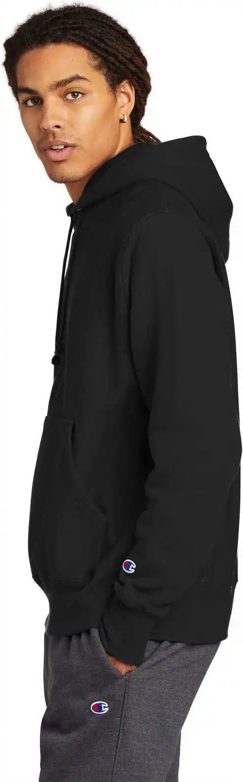 Champion S101 Reverse Weave Hooded Sweatshirt - Black