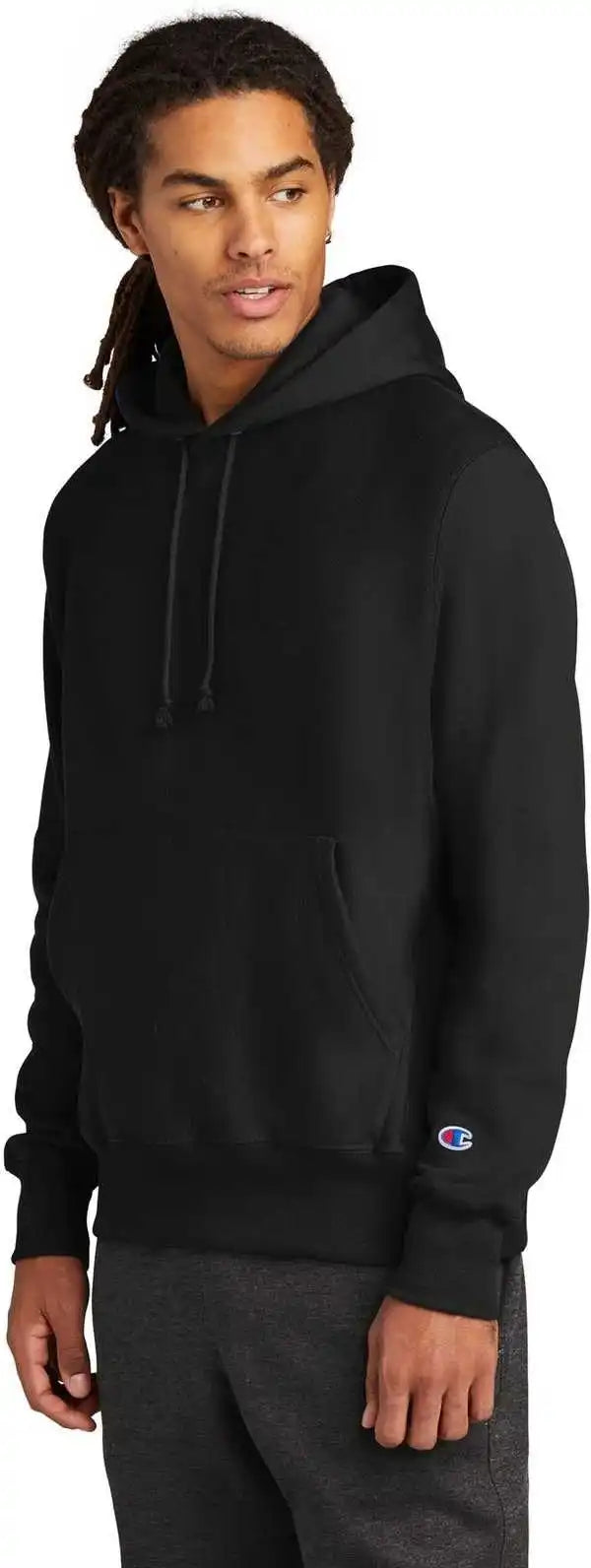 Champion S101 Reverse Weave Hooded Sweatshirt - Black