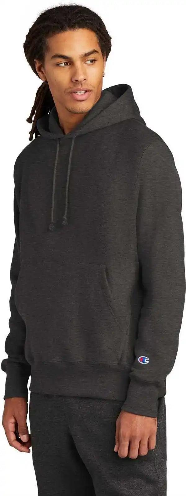 Champion S101 Reverse Weave Hooded Sweatshirt Charcoal Heather