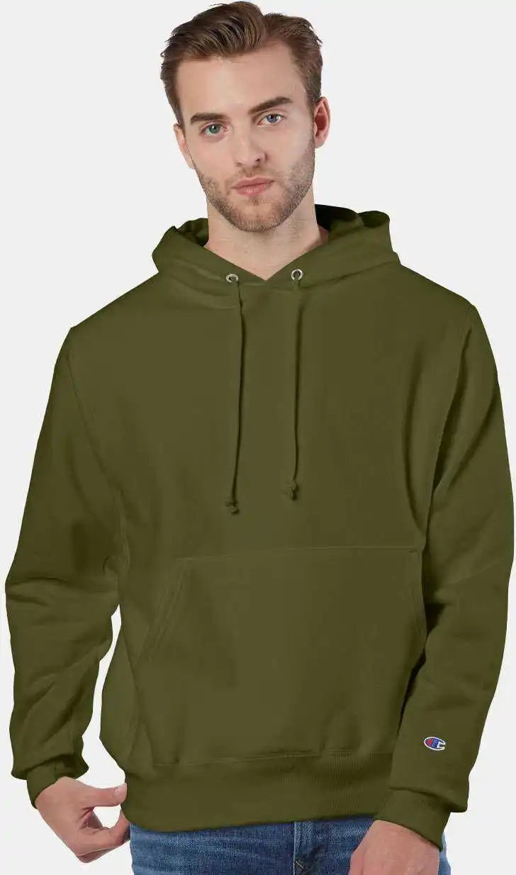 Champion S101 Reverse Weave Hooded Sweatshirt Fresh Olive