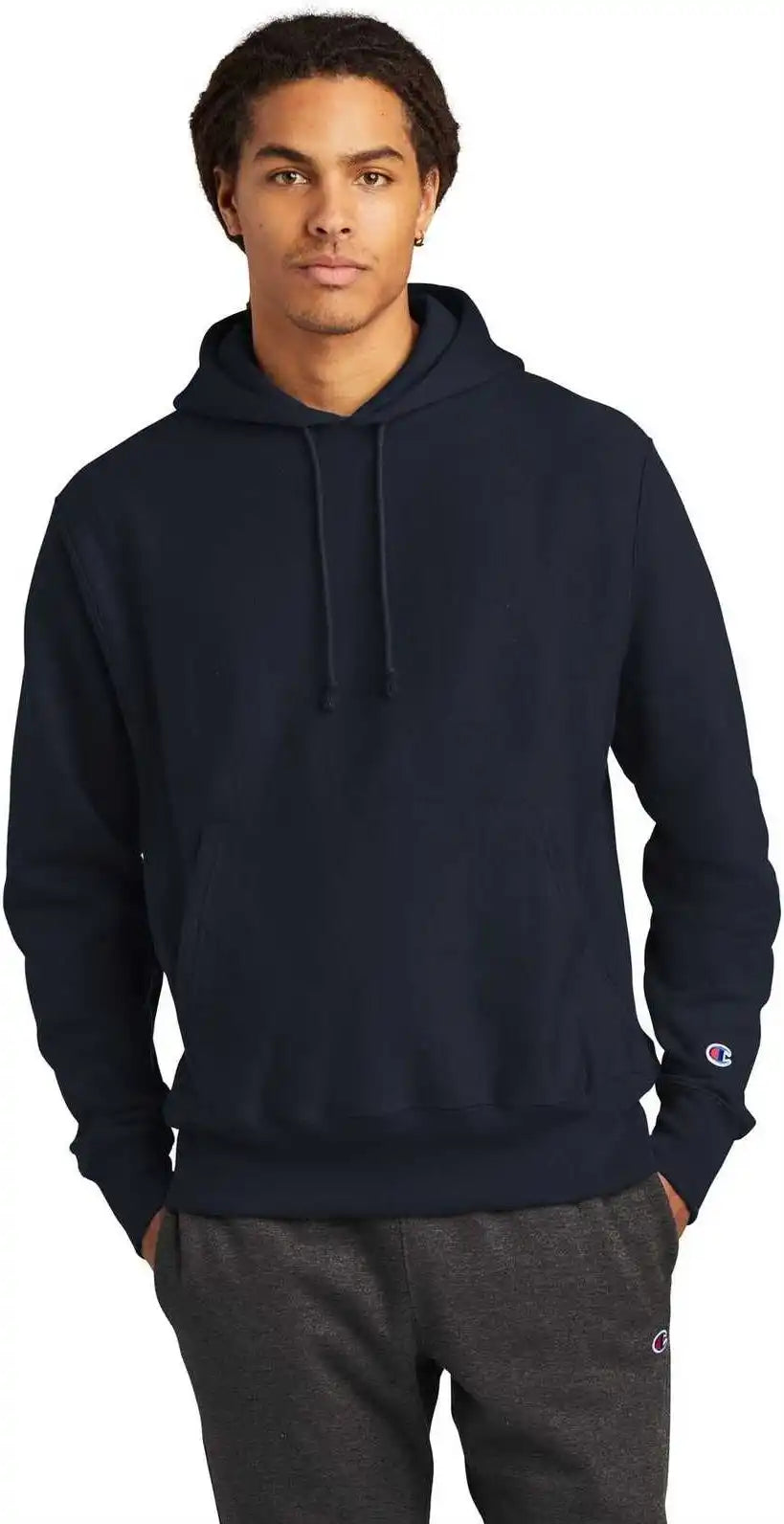Champion S101 Reverse Weave Hooded Sweatshirt - Navy