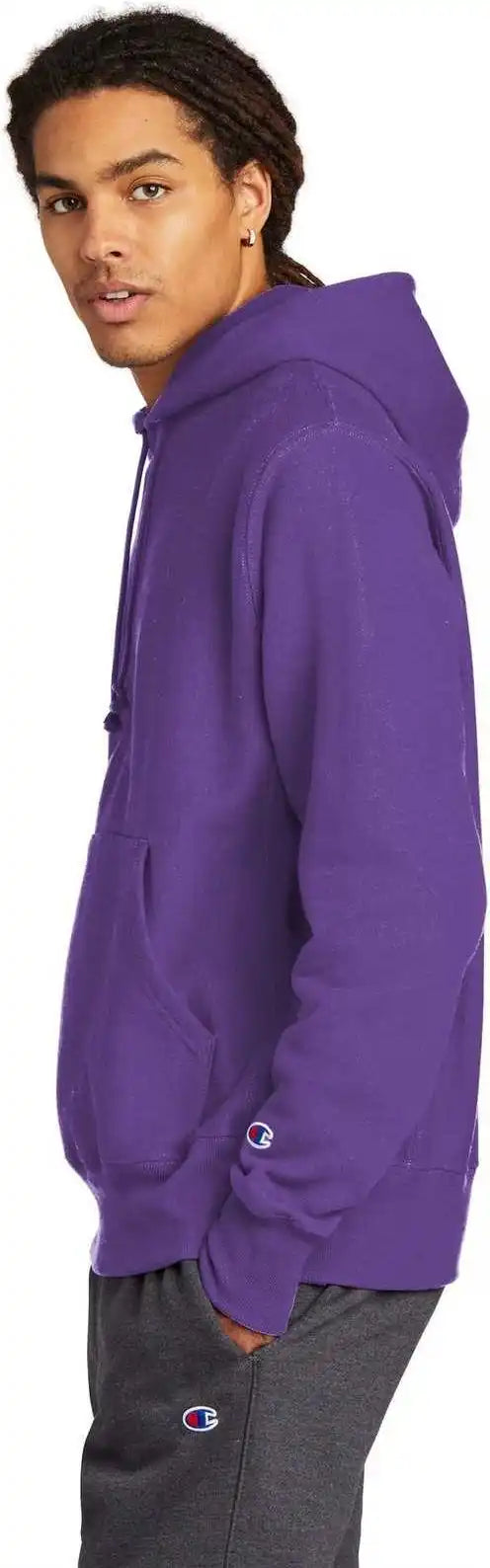 Champion S101 Reverse Weave Hooded Sweatshirt - Purple