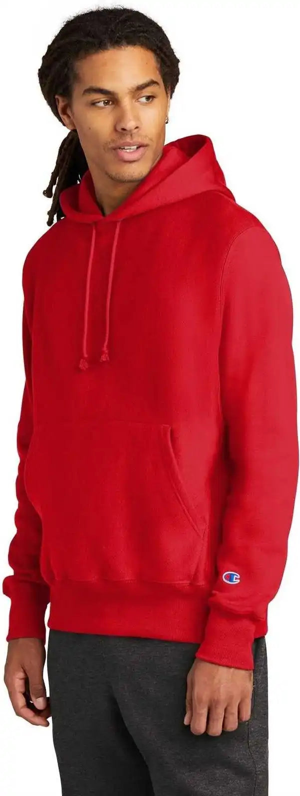Champion S101 Reverse Weave Hooded Sweatshirt - Red