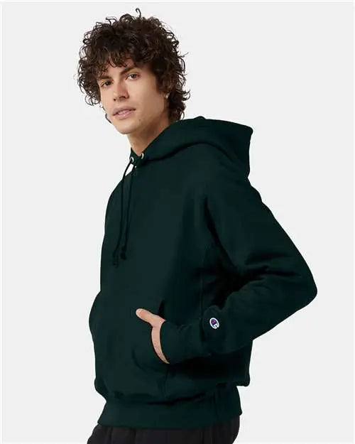 Champion S101 Reverse Weaveâ Hooded Sweatshirt - Dark Green