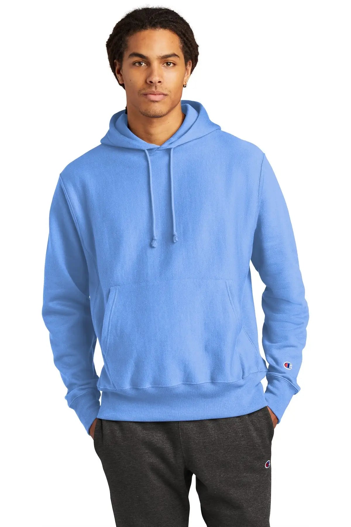 Champion S101 Reverse Weaveâ Hooded Sweatshirt - Light Blue