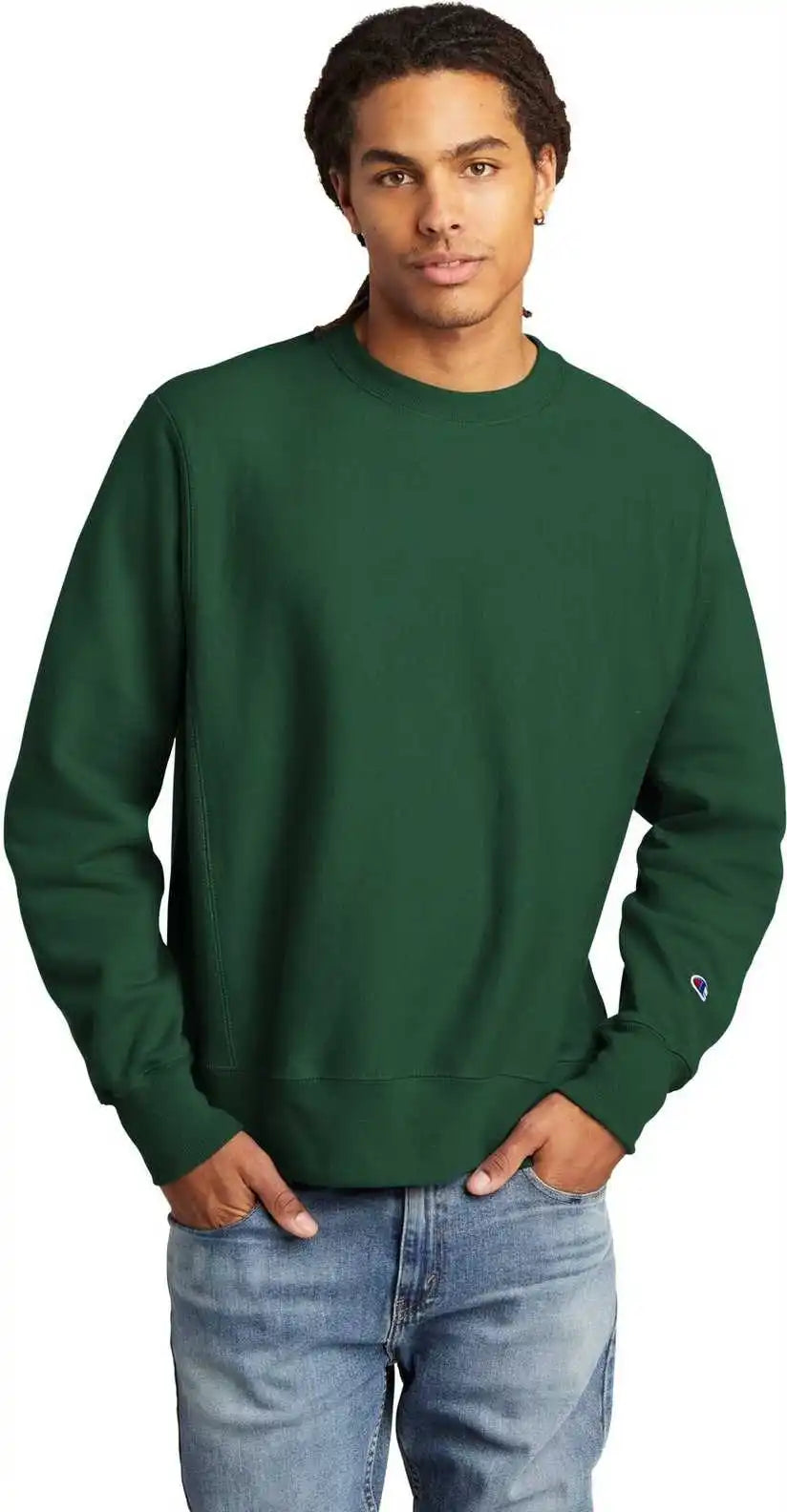 Champion S149 Reverse Weave Crewneck Sweatshirt - Dark Green