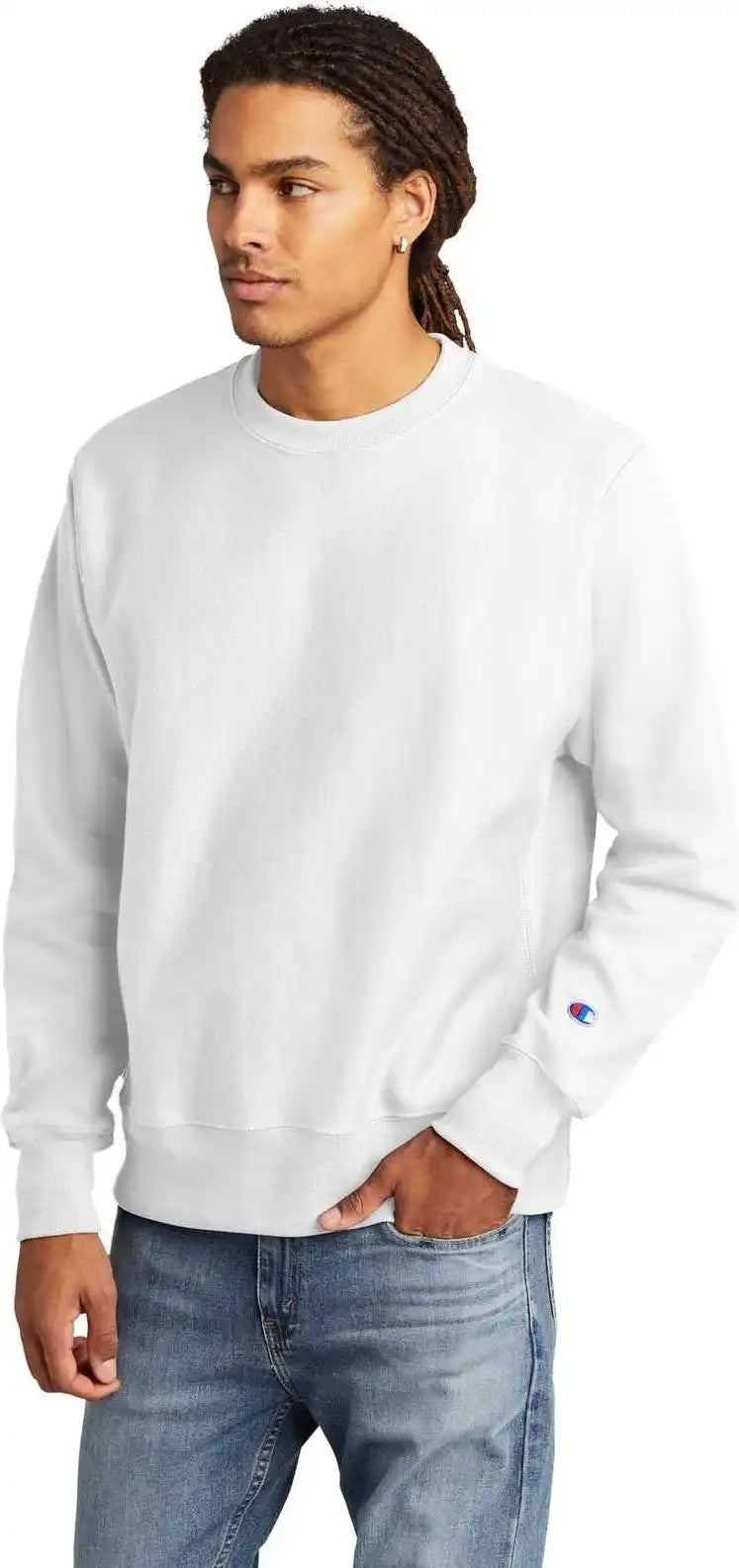 Champion S149 Reverse Weave Crewneck Sweatshirt White