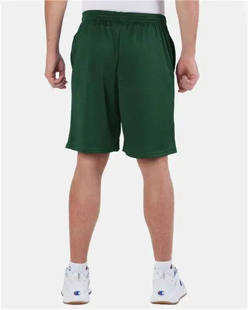 Champion S162 Polyester Mesh 9’’ Shorts with Pockets - Athletic Dark Green