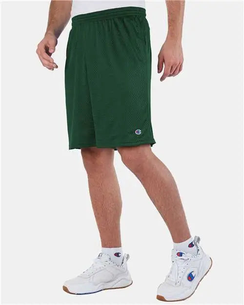 Champion S162 Polyester Mesh 9’’ Shorts with Pockets - Athletic Dark Green