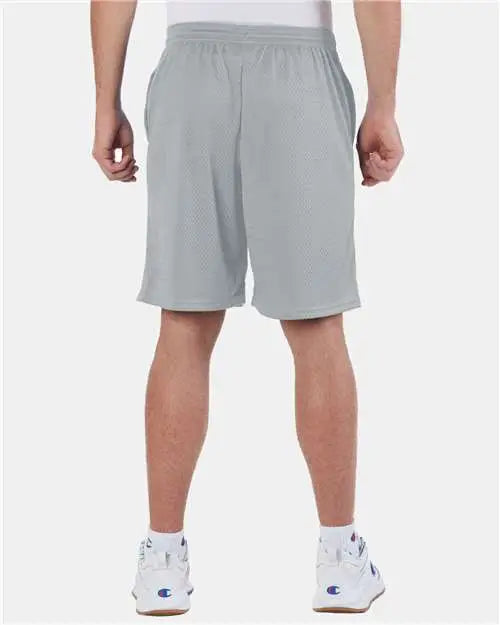 Champion S162 Polyester Mesh 9’’ Shorts with Pockets - Athletic Grey