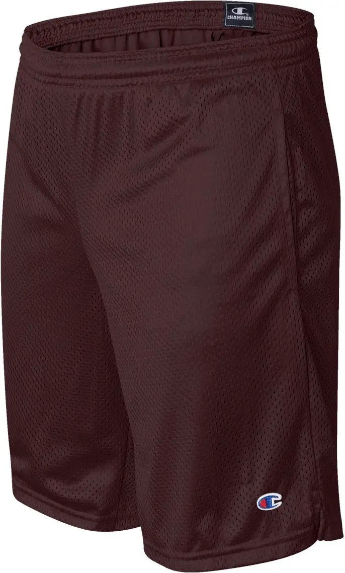 Champion S162 Polyester Mesh 9’’ Shorts with Pockets - Maroon