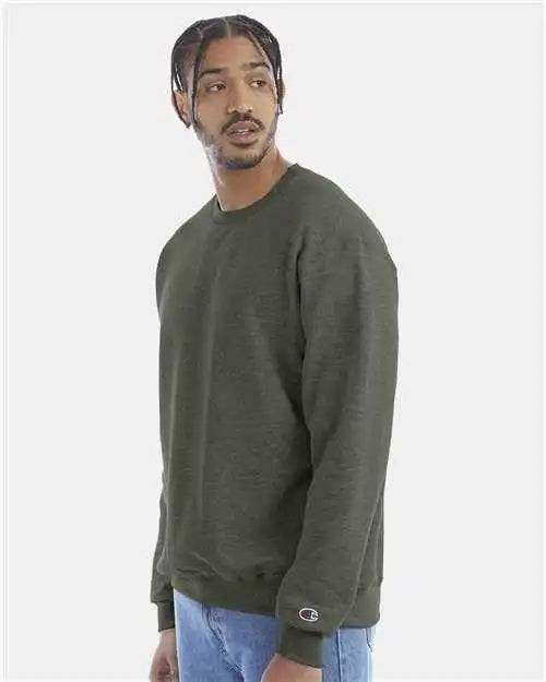 Champion S600 Powerblend Crewneck Sweatshirt Dark Green Heather