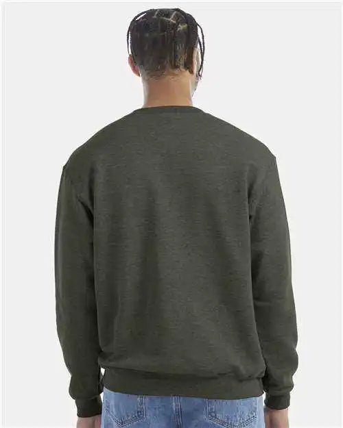 Champion S600 Powerblend Crewneck Sweatshirt Dark Green Heather