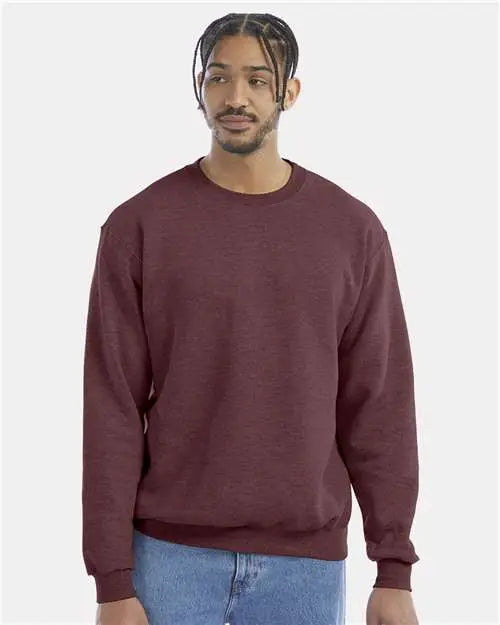 Champion S600 Powerblend® Crewneck Sweatshirt - Maroon Heather