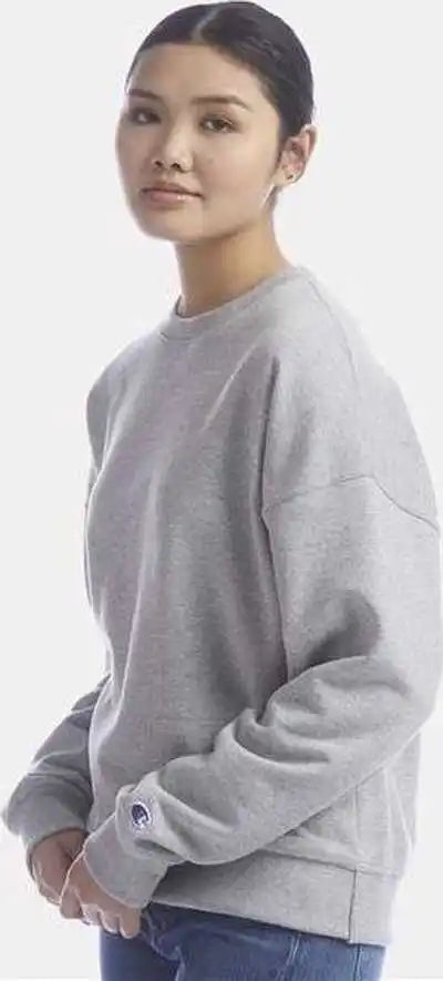 Champion S650 Women’s Powerblend Crewneck Sweatshirt Light Steel