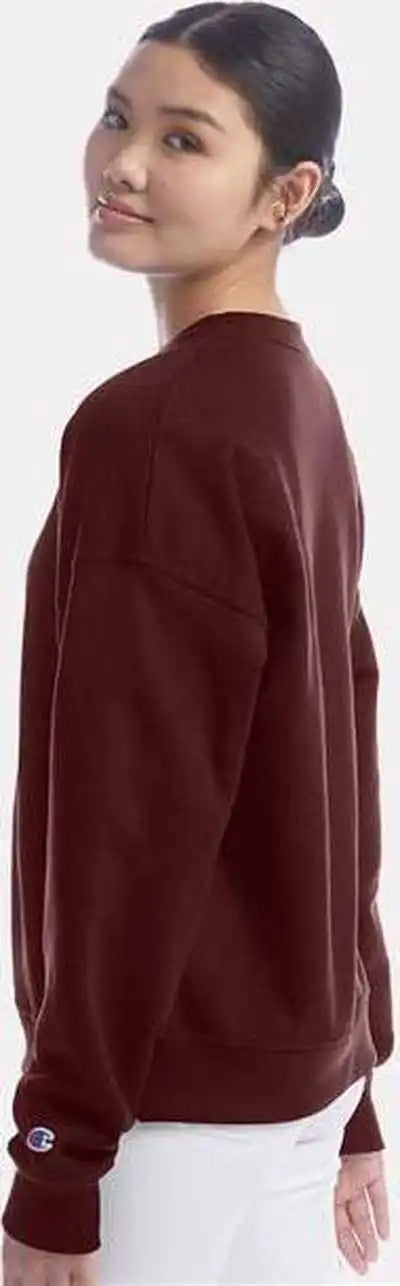 Champion S650 Women’s Powerblend Crewneck Sweatshirt - Maroon