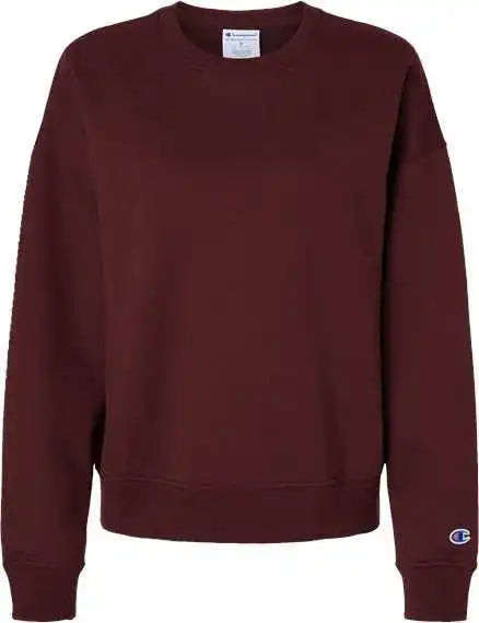 Champion S650 Women’s Powerblend Crewneck Sweatshirt - Maroon