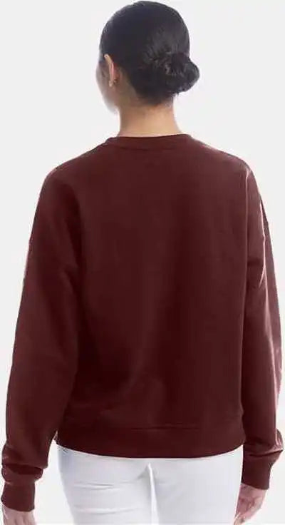 Champion S650 Women’s Powerblend Crewneck Sweatshirt - Maroon