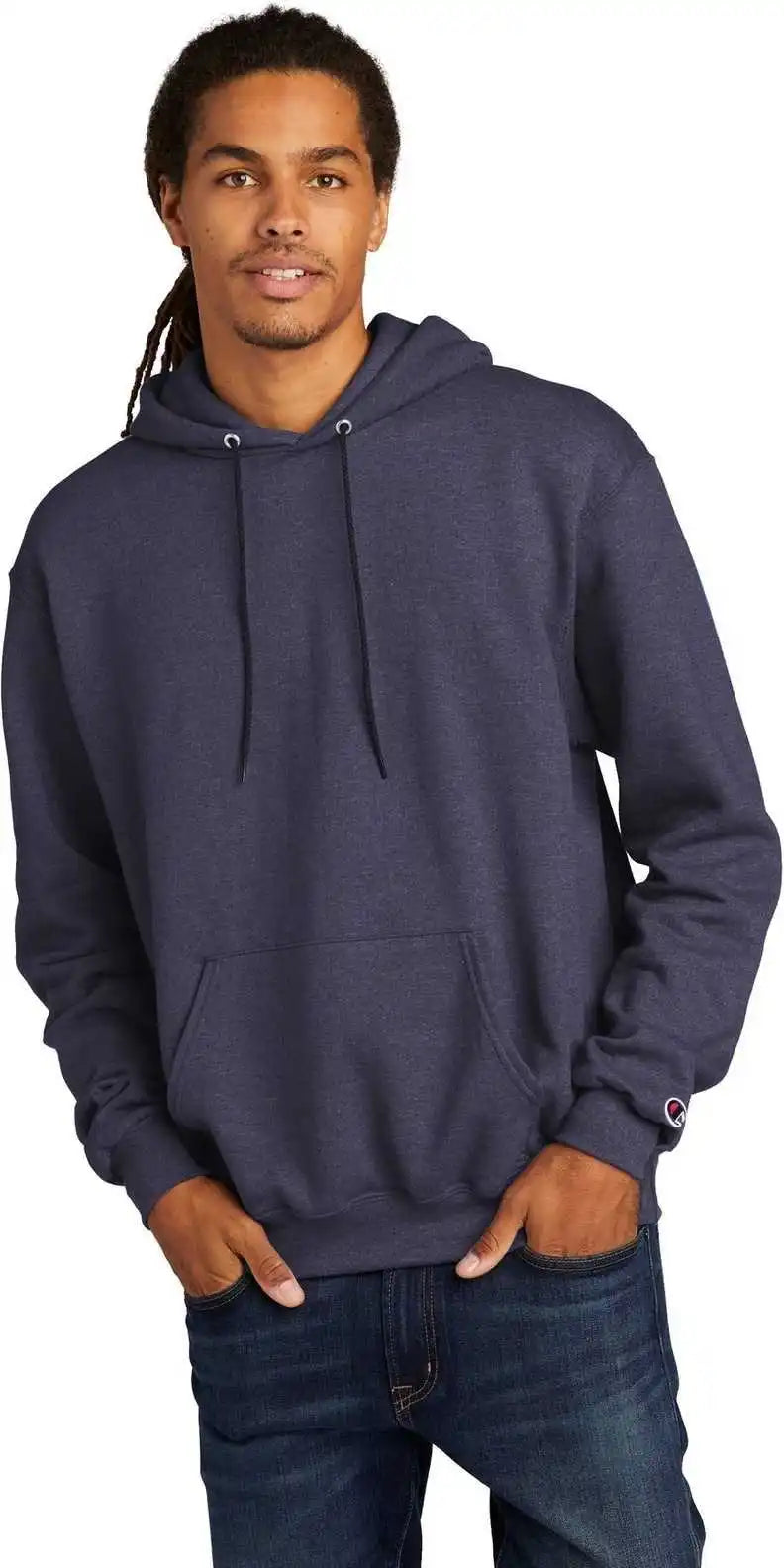 Champion S700 Eco Fleece Pullover Hoodie Navy Heather