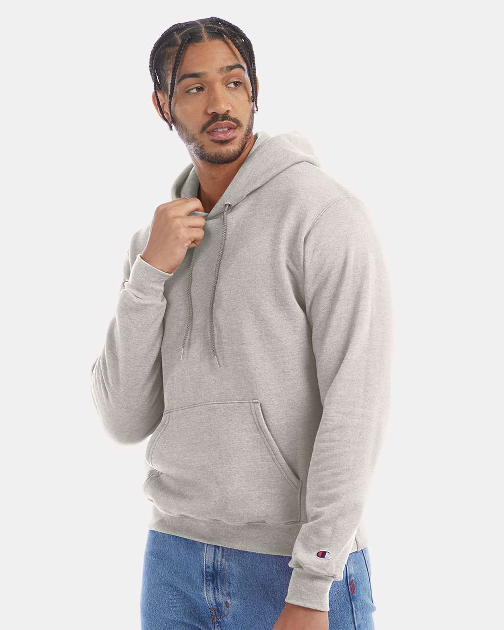 Champion S700 Powerblend Hooded Sweatshirt - Oatmeal Heather