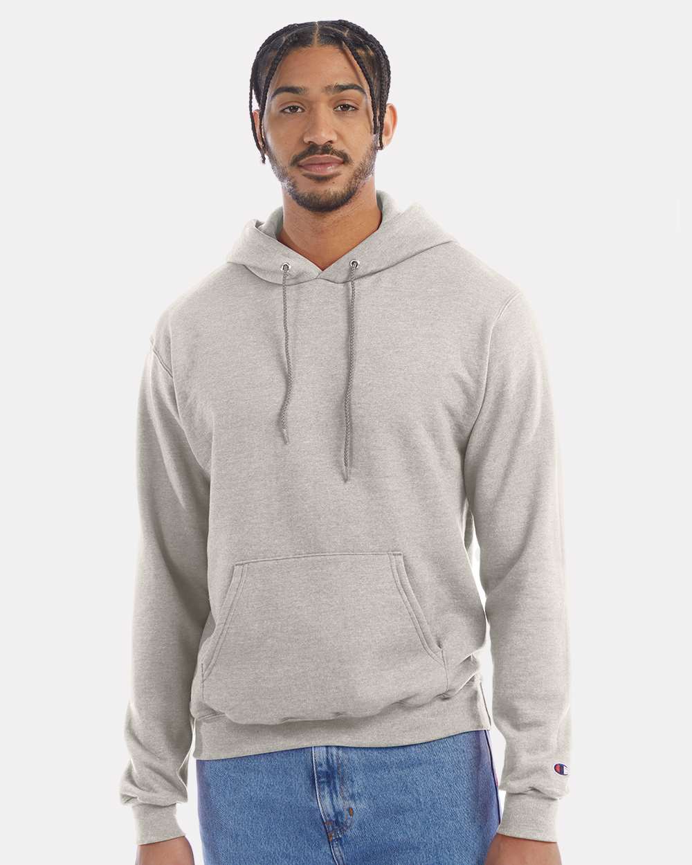 Champion S700 Powerblend Hooded Sweatshirt - Oatmeal Heather