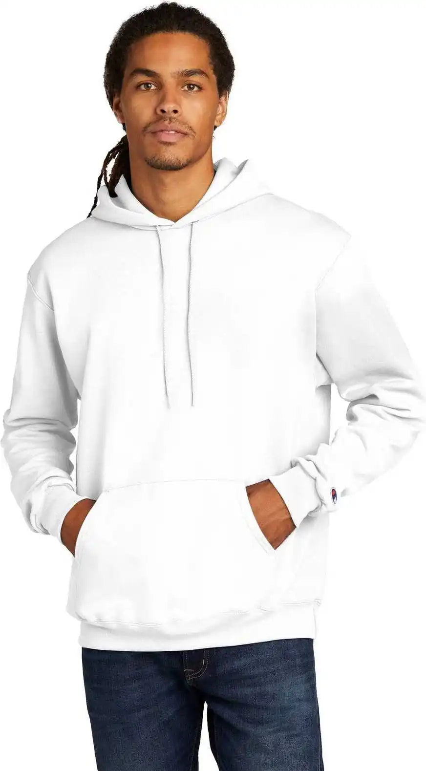 Champion S700 Powerblend Pullover Hoodie White