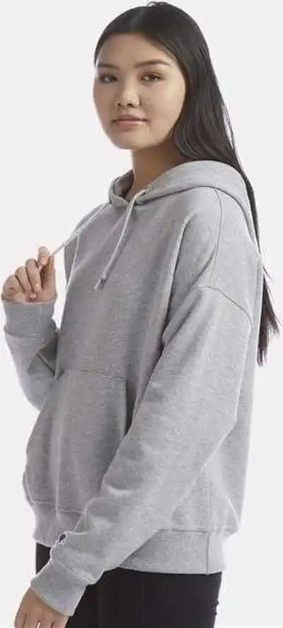 Champion S760 Women’s Powerblend Hooded Sweatshirt - Light Steel